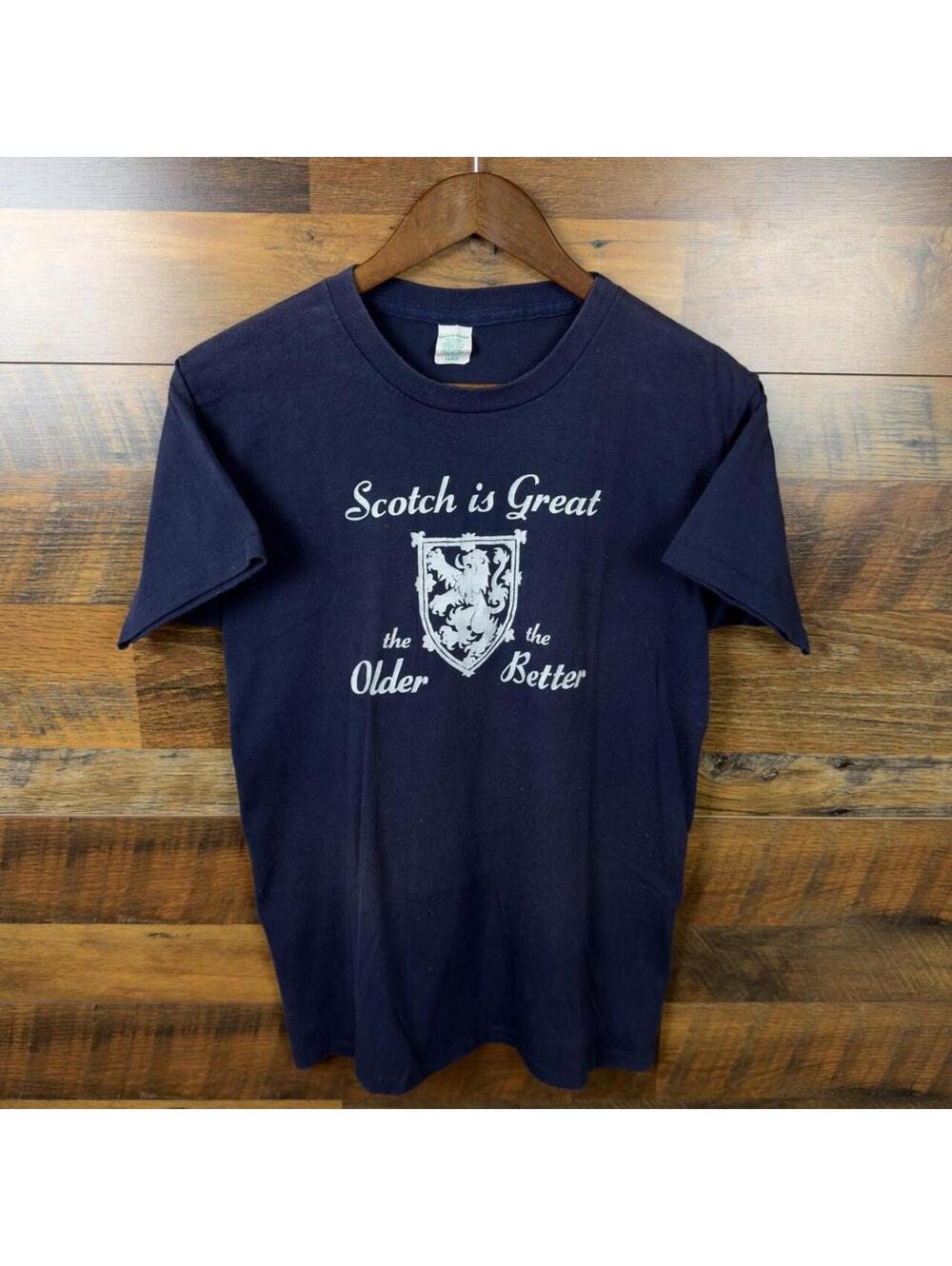 Vintage 80s 90s Scotch Is Great T Shirt Single Stitch Made USA Drinking Tee